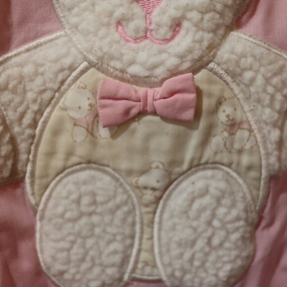 Casual Time Vintage 90s 24M Girls Snow Suit Pink Winter Teddy Bear - Picture 5 of 16